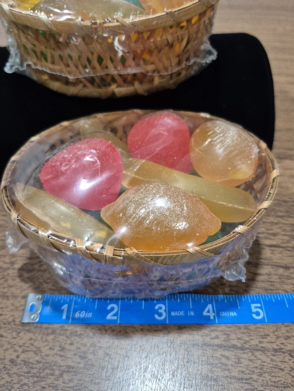 Vintage Fruit Shaped Glycerin Soaps In Baskets